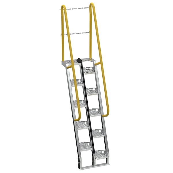 Vestil 125.875 Overall H, Steel, 12 Steps, Galvanized Finish ATS-7-68-HDG - main